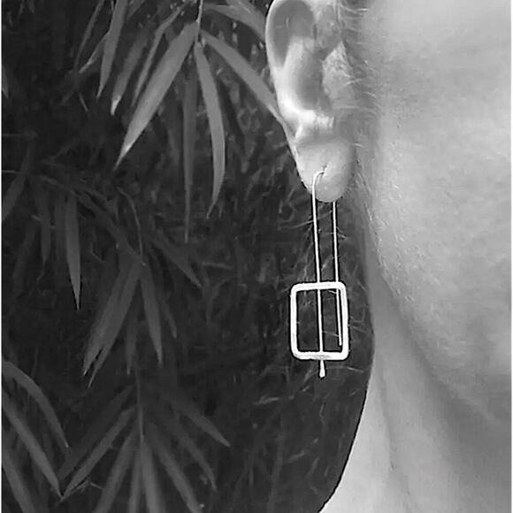 Boho Geometric Irregular Dangle Earrings - Picture 4 of 6